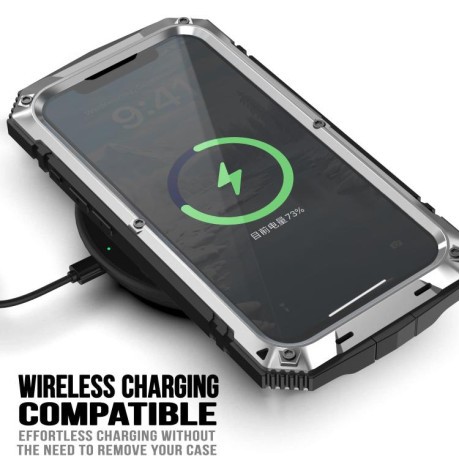 Противоударный чехол R-JUST Life Waterproof для  iPhone 16e - серебристый
