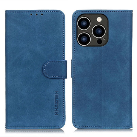 Чохол-книжка KHAZNEH Cowhide Texture на iPhone 16 Pro Max - синій