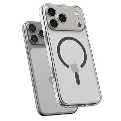 Оригинальный прозрачный чехол Spigen Ultra Hybrid с MagSafe на iPhone 17 Pro - Clear Gray