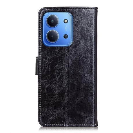 Чехол-книжка Magnetic Retro Crazy Horse Texture на Xiaomi Redmi 15C 5G/4G EU 173mm/Poco C85 5G - черный