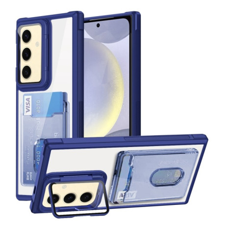 Протиударний чохол Card Bag Holder Acrylic Hybrid для Samsung Galaxy S24 FE 5G - синій