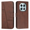 Чехол-книжка со строчкой и фактурой Calf на Xiaomi Redmi Note 15 4G / 5G /Poco M8  — коричневый