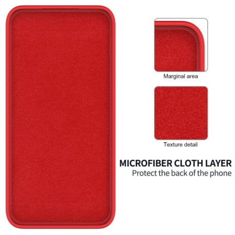 Силиконовый чехол Solid Color Liquid Silicone на Samsung Galaxy M15 / F15 Pro - красный