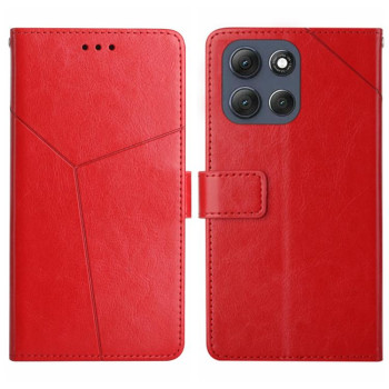 Чехол-книжка HT01 Y-shaped Pattern Flip Leather на Motorola Moto G86 5G - красный