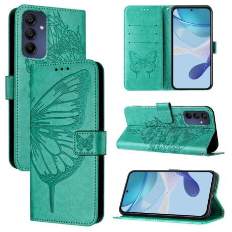 Чохол-книжка Embossed Butterfly для Samsung Galaxy A16 5G - зелений