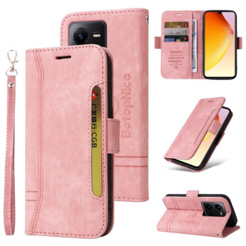 Чохол-книжка BETOPNICE Dual-side Buckle Leather для Vivo V25 / V25e 4G Global - рожевий