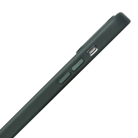 Кожаный чехол QIALINO Nappa Leather Case (with MagSafe Support) для iPhone 13 Pro Max - зеленый