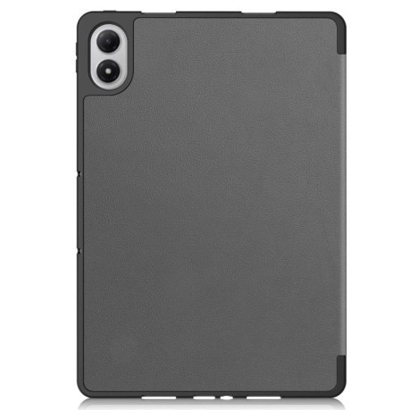 Чехол-книжка Escase с тройной складкой и держателем стилуса на Xiaomi Redmi Pad 2 Pro — серый