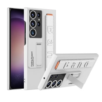 Противоударный чехол GKK Wristband with Holder для Samsung Galaxy S24 Ultra 5G - белый