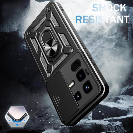 Протиударний чохол Sliding Camshield для Infinix Note 50 Pro 4G - чорний
