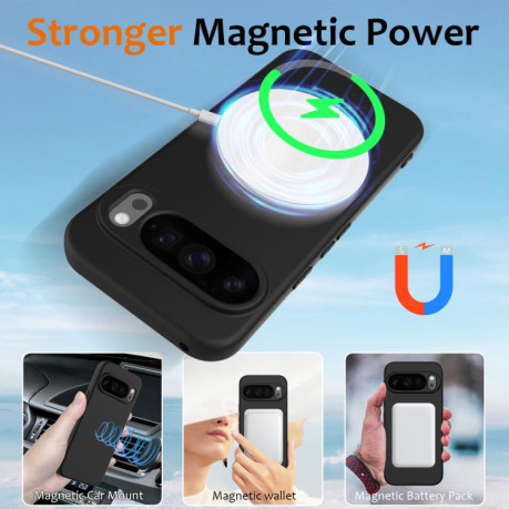Силиконовый чехол Shockproof Silicone Magsafe для Google Pixel 10 Pro XL - черный