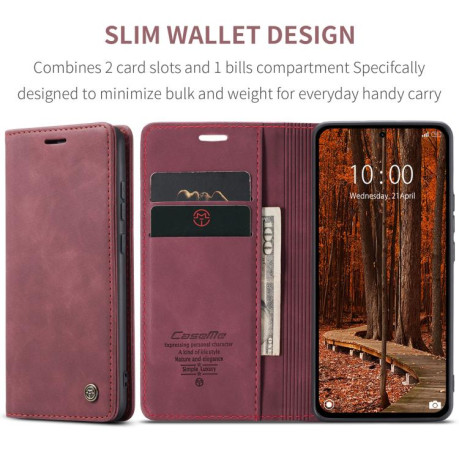 Чехол-книжка CaseMe-013 Multifunctional на Xiaomi Redmi Note 14 Pro 4G Global - красный