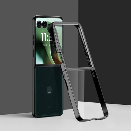 Чехол 6D Electroplating для Motorola Razr 60 Ultra - чорний
