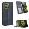 Чехол-книжка Magnetic Buckle Retro Crazy Horse Texture на Motorola Edge 70 5G — синий