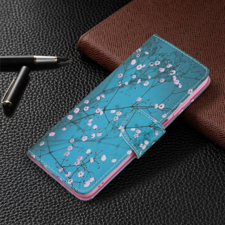 Чехол-кошелек Colored Drawing Pattern для Samsung Galaxy A03s - Plum Blossom