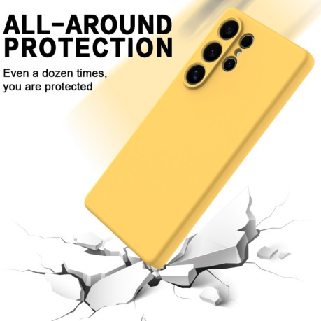 Силіконовий чохол Solid Color Liquid Silicone  для Samsung Galaxy S25 Ultra 5G - жовтий