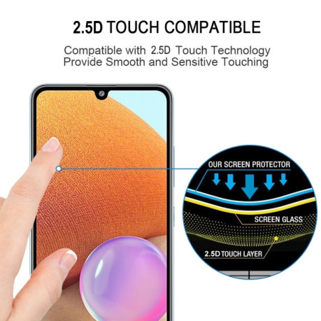 Защитное стекло 3D Full Glue Full Screen на Samsung Galaxy A31/A32 4G - черный