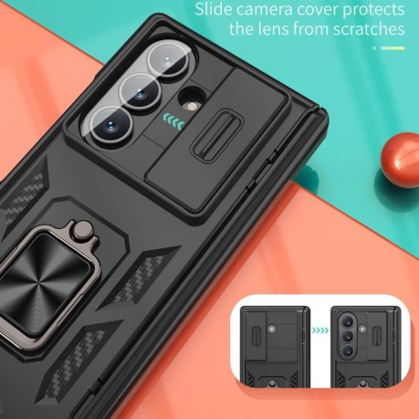 Чехол Sliding Window Hinge на Samsung Galaxy Fold 7 5G - черный