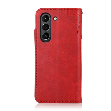 Чехол-книжка KHAZNEH Dual-Splicing для Samsung Galaxy S21 FE - красный