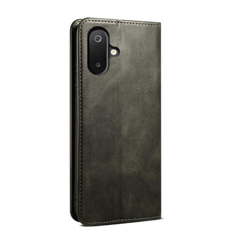 Чехол-книжка Simple Wax Crazy Horse для Samsung Galaxy F06 5G Global / M06 5G - зеленый