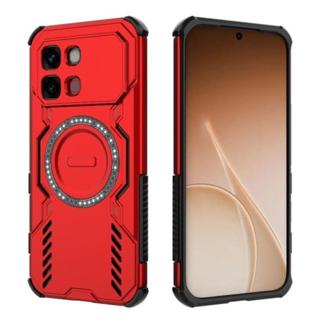 Протиударний чохол Butterfly Armor з MagSafe на Infinix Note Edge 5G Global — червоний