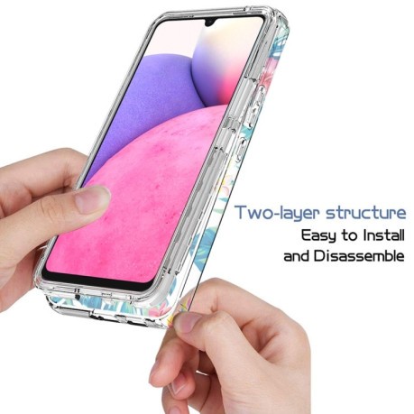 Противоударный чехол  Transparent Painted для Samsung Galaxy A33 - Banana Leaf