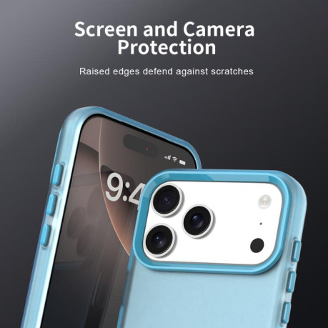Противоударный чехол Candy Series для iPhone 17 Pro Max - синий
