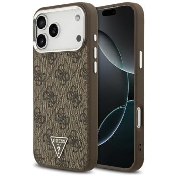 Оригінальний чохол Guess 4G Triangle Logo з MagSafe на iPhone 17 Pro Max - brown