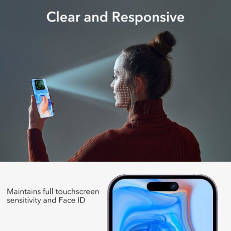 Защитное стекло антишпион ESR Tempered-Glass Privacy для iPhone 15