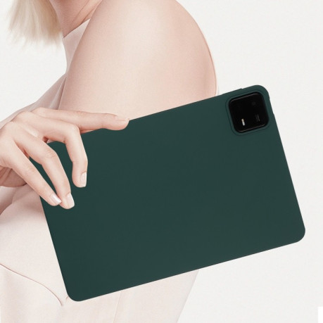 Чехол Oil Spray Skin-friendly TPU Tablet Case для Xiaomi Pad 6 / 6 Pro - зеленый