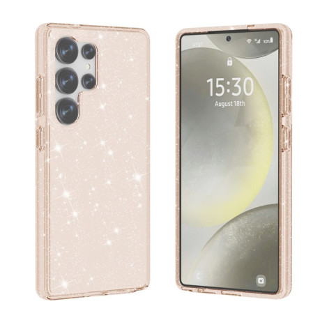 Противоударный чехол Terminator Style Glitter для Samsung Galaxy S25 Ultra 5G - золотой
