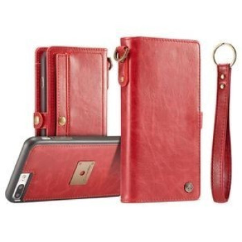 Кожаный чехол- книжка CaseMe на iPhone 8 Plus/ 7 Plus Red