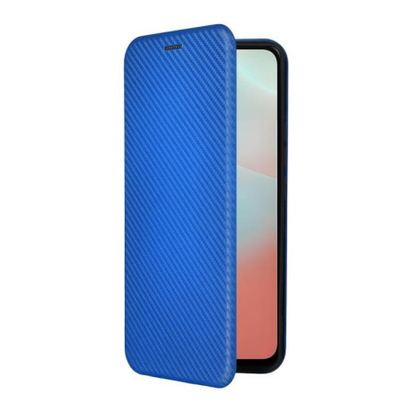 Чехол-книжка Carbon Fiber Texture на Samsung Galaxy M16 5G / F16 5G - синий