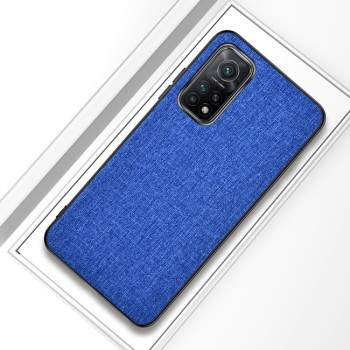 Противоударный чехол Cloth Texture на Xiaomi Mi 10T / 10T Pro - синий