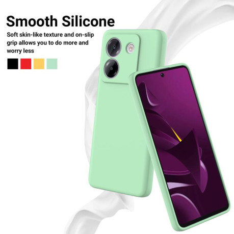 Силіконовий чохол Solid Color Liquid Silicone на Xiaomi Poco M7 Pro 5G - зелений