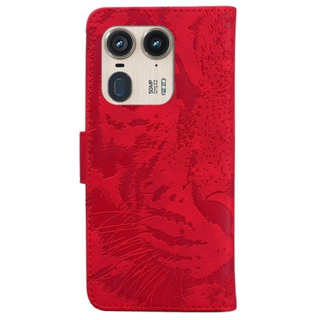 Чехол-книжка Tiger Embossing для Motorola Edge 50 Ultra - красный