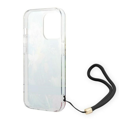 Оригінальний чохол Guess Flower Strap для iPhone 14 Pro Max - blue