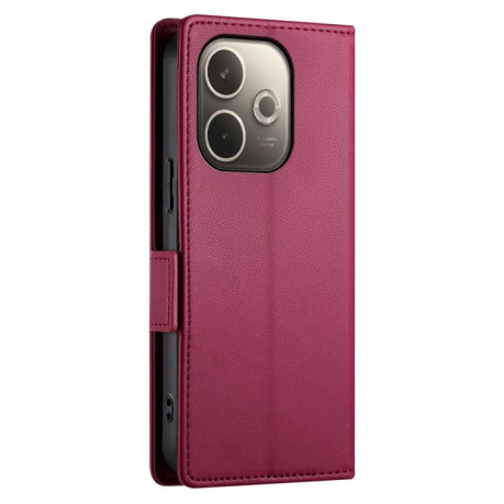 Чохол-книжка Side Buckle Magnetic Frosted Leather для OPPO A5 PRO 5G - винно-червоний