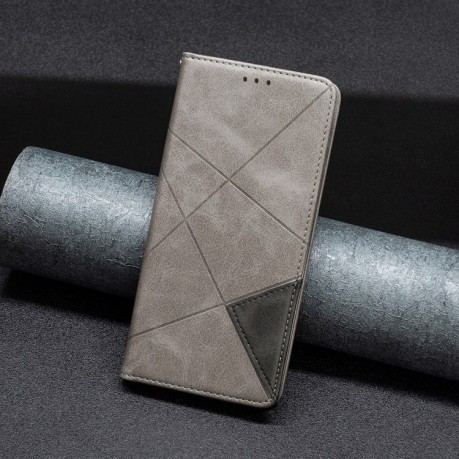 Чехол-книжка Rhombus Texture для iPhone 16 Plus - серый