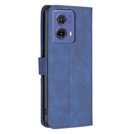 Чехол-книжка Rhombus Texture для Motorola Moto G85 - синий