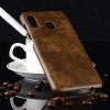 Шкіряний чохол Litchi Texture на Samsung Galaxy A30-коричневий