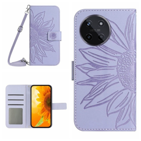 Чехол-книжка Skin Feel Sun Flower для Realme 11 4G Global - фиолетовый