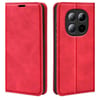 Чохол-книжка у стилі Retro, м'яке покриття Skin Feel, діловий дизайн на Xiaomi Redmi Note 15 4G / 5G /Poco M8  — червоний