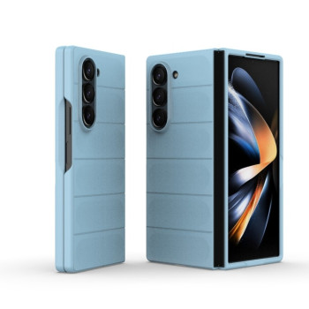 Силиконовый чехол Magic Flannel для Samsung Galaxy Fold 6 - голубой