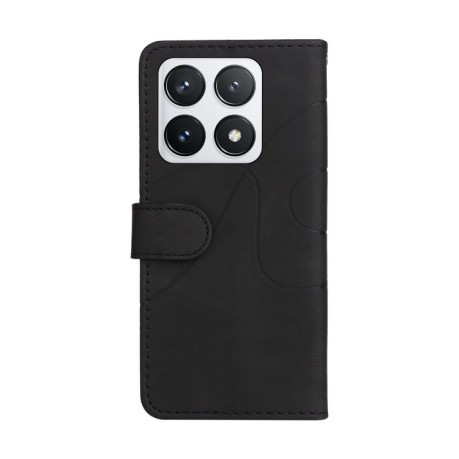 Чохол-книжка Dual-color Splicing Flip Leather для Xiaomi 14T Pro - чорний