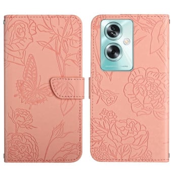 Чохол-книжка Skin Feel Butterfly Embossed для OPPO Reno11 F 5G/F25 Pro 5G - рожевий