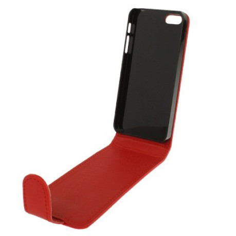 Кожаный чехол Simple для iPhone 5,5s,SE- красный