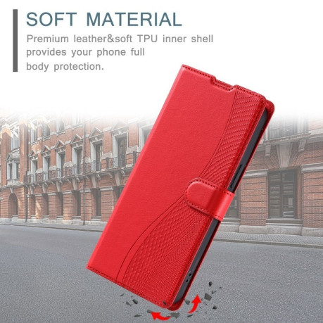 Чехол-книжка Voltage Side Buckle для Samsung Galaxy S24 FE 5G - красный