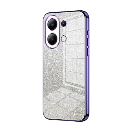 Ударозахисний чохол Gradient Glitter Powder Electroplated на Xiaomi Redmi Note 13 4G - фіолетовий