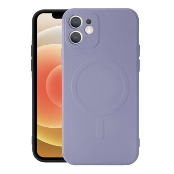 Противоударный чехол Liquid Silicone Full (Magsafe) для iPhone 12 Pro - серый